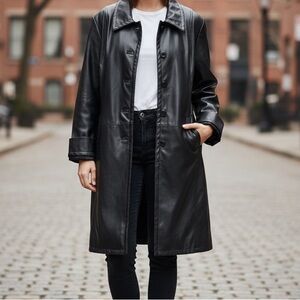 Addition-Elle Faux Leather Coat